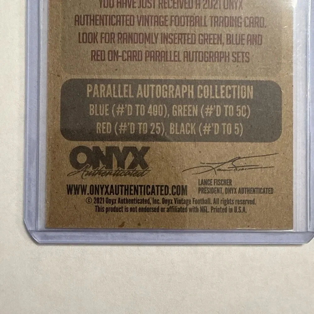 JAYLEN WADDLE 2021 ONYX VINTAGE ROOKIE RC AUTOGRAPH AUTO *BRONCOS*